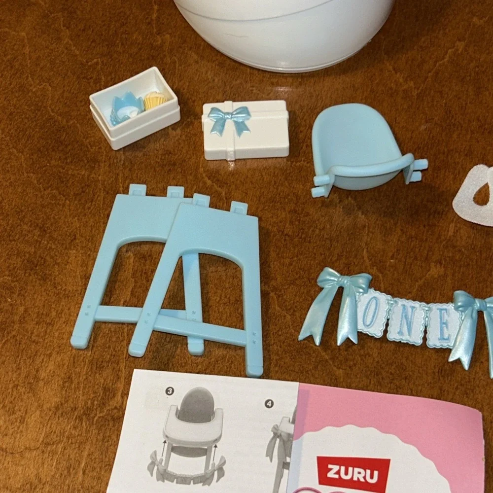 My Mini Baby Birthday series BLUE ONE 1st BIRTHDAY high chair HTF B2